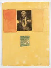Untitled (Nuclear Fusion) by Carl Beam, mixed media on paper, sold Aug 2023