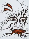 Untitled by Cecil Youngfox, 1979, acrylic on paper, sold Aug 2023