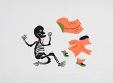 The Story of a Man Who Lost All His Flesh by Lucy Meeko, 1973, serigraph on paper, sold Aug 2023