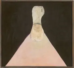 La Reine by Rainer Küchenmeister, 1969, Öl und Mischtechnik auf Hartfaser, mit Künstlerleiste, sold Aug 2026