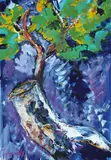 Baumstumpf by Bernd Zimmer, 1984, Tempera und Farbkreide auf Papier, sold Dec 2012