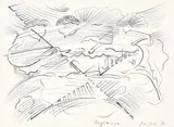 Herzkönige by Dieter Roth, 1983, Bleistift und Tuschfeder auf Papier, sold Nov 2011