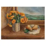 Still Life with Marigolds and Pears by Hobson Pittman, Oil on canvas, sold Sep 2025