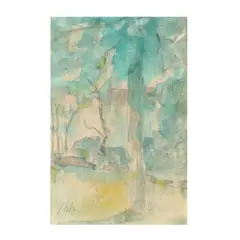 Woodland Scene by Hobson Pittman, Watercolor on paper, sold Sep 2025