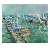 Dockside, Key West by James P. Kerr, Oil on linen, sold Sep 2025