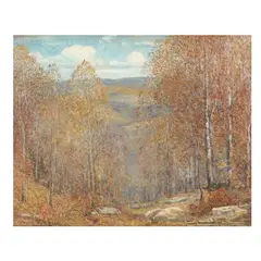 An Ozark Valley by Henry Allis, Oil on Masonite, sold Sep 2025