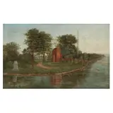 Jamestown Remembered by John J. Mooney, Oil on canvas, sold Sep 2025