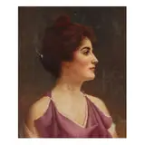 Portrait of a Woman by Walter Blackman, Oil on canvas, sold Sep 2025