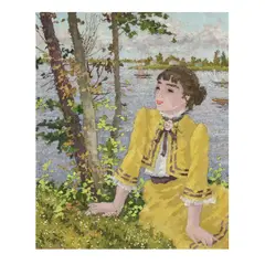 Young Woman in Yellow by the Water by Suzanne Eisendieck, Oil on canvas, sold Sep 2025