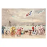 La Plage, Les Régates by André Hambourg, Oil on canvas, sold Sep 2025