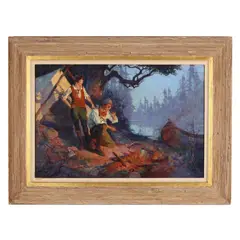 Camp Supper by Oliver Kemp, Oil on canvas, sold Aug 2025