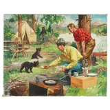Dinner Guests by Emmett Watson, Oil on canvas, sold Aug 2025