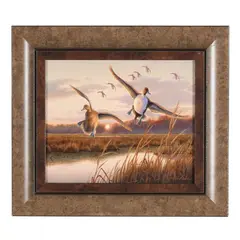 Pintail Pair by Rob Leslie, Oil on masonite, sold Aug 2025
