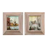 Two Vintage Framed Duck Dioramas by Runar G. Rodell, Mixed media including hand-painted and carved wood, sold Aug 2025