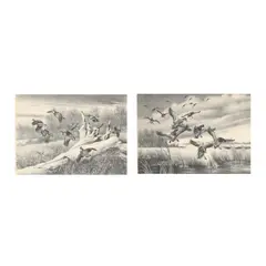 Mallards / Bobwhites (Two Works) by Maynard Reece, Each a lithograph, sold Aug 2025