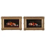 Two Still Life Paintings with Oranges and Flowers by Dorothy Grotz, Oil on canvas (lined), sold Aug 2025