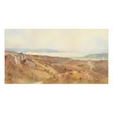 Landscape with Sheep Grazing by John H. Tyson, Watercolor and whitening on paper, sold Aug 2025