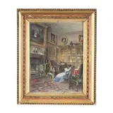 The Library, Piccadilly by Lady Honoria Cadogan, Watercolor on paper, sold Aug 2025