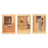 Three Woodblock Prints of Geishas by Charles Hovey Pepper, Each a woodblock print in colors, sold Aug 2025