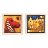 Eleven Whisker Cat / Red Head (Two Works) by Melinda K. Hall, Each an oil on canvas, sold Aug 2025