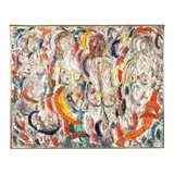 Four Nudes in Abstract by Herbert Art, Oil on canvas, sold Aug 2025