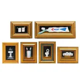 Six Miniature Bathroom Paintings by Charles Wehringer, Each an oil on board, sold Aug 2025