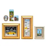 Six Miniature Paintings, Landscape and NYC Scenes by Charles Wehringer, Most are oil on board, sold Aug 2025