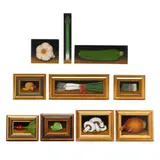 Ten Miniature Vegetable Paintings by Charles Wehringer, Each an oil on board, sold Aug 2025