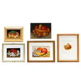 Five Small Still Life Paintings by Charles Wehringer, (2) are oil on board, sold Aug 2025