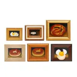 Six Miniature Food Paintings by Charles Wehringer, Each an oil on board, sold Aug 2025
