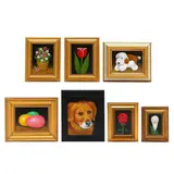 Seven Miniature Paintings, Springtime Theme by Charles Wehringer, Each an oil on board, sold Aug 2025