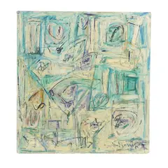 Les Fugitifs by Patrick Boudon, Oil on board, sold Aug 2025