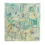 Les Fugitifs by Patrick Boudon, Oil on board, sold Aug 2025