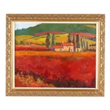 Italian Landscape with Villa by S. Trotter, Oil on canvas, sold Aug 2025