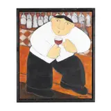 Man with Wine Glass by Hanne Holze, Oil on canvas, sold Aug 2025