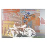 Overseas Culture Exchange by Robert Rauschenberg, Silkscreen print in colors on foil-coated paper, sold Aug 2025