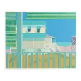 Beach Cottage by Claude Howell, Silkscreen print in colors, sold Jul 2025