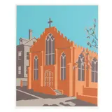 St. Thomas by Claude Howell, Serigraph in colors, sold Jul 2025