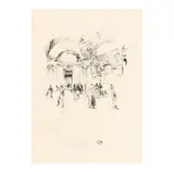 The Long Gallery, Louvre by James Abbott McNeill Whistler, Lithograph, sold Jul 2025