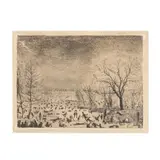 Les Patineurs by James Ensor, Etching on laid paper, sold Jul 2025