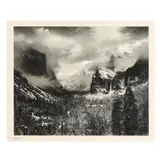 Clearing Winter Storm by Ansel Adams, Photolithograph on glossy paper (mounted as issued), sold Jul 2025