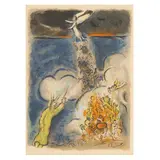 Lithograph from The Story of Exodus by Marc Chagall, Lithograph in colors, sold Jul 2025