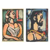 Les Fleurs du Mal (Two Works) by Georges Rouault, Color aquatints, sold Jul 2025