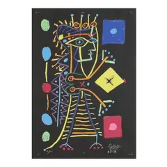La Femme Aux des (Jacqueline) by Pablo Picasso, Lithograph on black wove paper, sold Jul 2025
