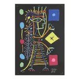 La Femme Aux des (Jacqueline) by Pablo Picasso, Lithograph on black wove paper, sold Jul 2025