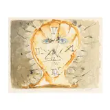 Self-Portrait Sundial by Salvador Dalí, Lithograph in colors on Japon, sold Jul 2025