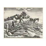 Planting by Thomas Hart Benton, Lithograph, sold Jul 2025