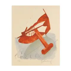 Picasso Cufflink by Claes Oldenburg, Lithograph in colors, sold Jul 2025