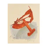 Picasso Cufflink by Claes Oldenburg, Lithograph in colors, sold Jul 2025