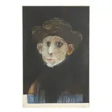 Amish Boy by Mauricio Lasansky, Etching and aquatint in colors, sold Jul 2025